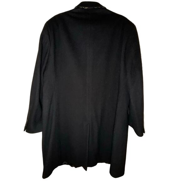 BURBERRY Men’s Wool Overcoat Black Size 48 Regular - Picture 2 of 10